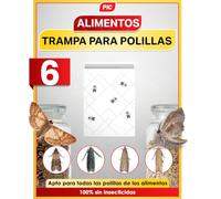 PIC Trampas para Polillas de Alimentos 6X - Antipolillas para Cocina | Con feromonas, inodoro y sin insecticida, eficaz hasta 8 semanas, detecta polillas de harina y frutos secos