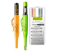 Pica Bestseller Set I Kit de herramientas de marcado profesional que incluye un marcador de profundidad Pica Dry 3030, bolígrafos de tinta de repuesto surtidos 4020 (ro, ge, gra) y Pica Ink negro I