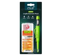 Pica Dry Bundle 30417 I Set compuesto 3030 Automatic Longlife Marcador de agujeros profundos I con sacapuntas y clip de sujeción, incluye juego de minas especiales 4071 (5 x blanco 5 x rojo