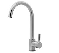 Pica - Grifo mezclador de cocina de un solo mango, cromado, diseño moderno de una sola palanca para un fácil control del agua y durabilidad