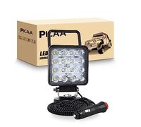 PICAA 1 PCS Luz de trabajo LED, 4 pulgadas 48W Imán portátil Spot Beam | con enchufe 12V-24V ,impermeable, Base magnética, LED Faro, para coche Tractor elevadora ATV Camión Offroad 4x4,cable de 5m
