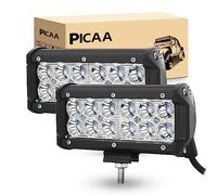 PICAA 2 piezas Faro Trabajo LED Focos de Coche 12V 24V 6.5 pulgadas 36W Spot Beam Faros Led Tractor 6000K IP67 Impermeable Off-road Foco de Trabajo LED para Moto ATV SUV Tractor Camión Barco