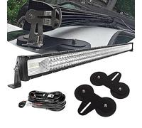 PICAA 52 Pulgadas 675W Barra LED 4x4 con Soportes de Montaje Magnético y 12V Cableado Kit, 6000K Blanco Barra de Luz LED Coche Para Todoterreno, SUV, Camión, ATV
