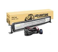 PICAA Barra de luz LED, 21 pulgadas 53cm 270W 7D Barra de luces LED de triple fila Curva Spot Flood Luces para motocicleta todoterreno 4WD SUV ATV UTV camión Con 12V kits de cableado