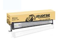 PICAA Barra de luz LED, 32 Pulgadas 79 cm 405W 7D 3 Filas Spot/Flood Combo | 12V 24V,Impermeable IP67,6000K,Barra de luces LED auxiliar, para coche SUV 4x4 todoterreno camión tractor ATV UTV Moto Barco