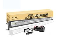 PICAA Barra de luz LED, 52 pulgadas 130cm 675W 7D Barra de luces LED de triple fila Spot Flood Luces para motocicleta todoterreno 4WD SUV ATV UTV camión 12V Con cable estroboscópico