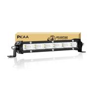 PICAA Barra de Luz Led Slim 7 pulgadas 22.5cm 30W haz de inundación Unica Fila Barra Led, 12V Barra de luces LED barra de luz de trabajo LED para SUV, Todoterreno, ATV, UTV, tractor, 4x4, coche