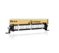 PICAA Barra de Luz Led Slim 7 pulgadas 22.5cm 30W haz puntual Unica Fila Barra Led, 12V Barra de luces LED barra de luz de trabajo LED para SUV, Todoterreno, ATV, UTV, tractor, 4x4, coche
