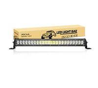 PICAA Barra Led, Doble Fila 20 pulgadas 50CM 144W Barra de luz LED, 12V Focos Barra de luces Barra de luz de trabajo LED para SUV Offroad ATV UTV Tractor 4x4 coche auto