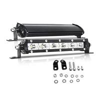 PICAA Barra Led, Fila única 7 pulgadas 22.5CM 30W Barra de luz LED, 12V Spot Barra de luces Barra de luz de trabajo LED para camiones SUV Offroad ATV UTV Tractor 4x4 coche auto (2PCS)