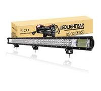 PICAA Barra Led Tres Fila 39 pulgadas 100.5CM 540W Barra de luz LED 12V Barra de luces LED Barra con Cable de luz de trabajo LED para SUV Offroad ATV UTV Tractor 4x4 coche auto