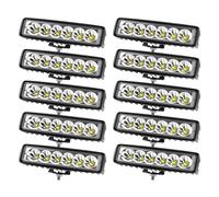PICAA Faro Trabajo LED Focos de Coche, 10 Piezas 6 Pulgadas 18W Faros Led Tractor 4x4 Camino 12V 24V 6000K Impermeable Luces de Trabajo Led Barra Led para Offroad ATV SUV Camión UTE