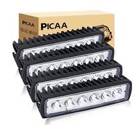 PICAA Foco LED de Trabajo 18W 6 Pulgadas 4PCS, Spot Tractor 12V-24V 6000K para Tractores IP68 Impermeable Luz de Niebla, Compatible Con Coche, SUV, UTV, ATV, Off-Road, Camión, Moto, Barco