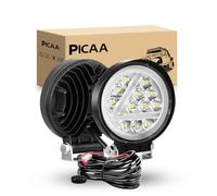 PICAA Focos de trabajo LED de doble color, 2X 4.1 pulgadas 36W 12V 24V trabajo LED para tractores blanco y ámbar con cableado, Luz de Niebla Coche,SUV, UTV, ATV, Off-road,Camión,Moto,Barco