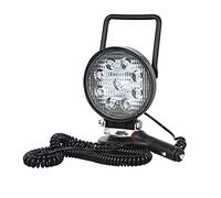 PICAA Redondo Faro Trabajo LED Con Base Magnética Focos de Coche, 1 Piezas 4 Pulgadas 27W Faros Led Tractor 4x4 Camino 12V 6000K Impermeable Luces de Trabajo Led Barra Led para Offroad ATV SUV Camión