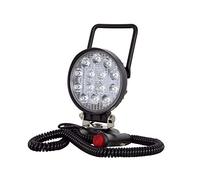 PICAA Redondo Faro Trabajo LED Con Base Magnética Focos de Coche, 1 Piezas 4 Pulgadas 42W Faros Led Tractor 4x4 Camino 12V 6000K Impermeable Luces de Trabajo Led Barra Led para Offroad ATV SUV Camión