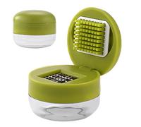 Picador Ajo Manual Mini - Prensa Ajos Doméstica Cuchilla Acero | Cortador Verduras Frutas Jengibre, Hierbas, Nueces | Procesador Alimentos Compacto Tiro Manual