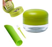 Picador De Ajo,con Cepillo, Ergonómico, Portátil Y Manual | Triturador Manual De Ajo,Apto Para Jengibre, Frutos Secos, Cocina Casa, Camping, Escuela, Cafetería, Barbacoa Y Restaurante