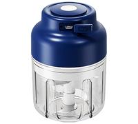 Picador de ajo eléctrico, 320 ml, inalámbrico, recargable por USB, con 6 cuchillas afiladas de acero inoxidable, mini molinillo de alimentos portátil para cebolla, jengibre, verduras