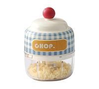 Picador de ajo eléctrico de 150 ml, cuchillas afiladas de acero inoxidable, 13 x 7,5 cm