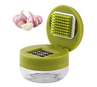 Picador de ajo miniatura | Ergonómico Portátil con Recipiente y Base Desmontable | Prensa de Ajo y Picador | Para el hogar la cocina escuela cafetería el campamento la barbacoa y restaurante
