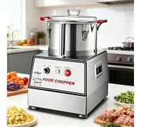 Picador de alimentos comercial, molinillo eléctrico de alta velocidad con tapa de vidrio, multifuncional para ajo, jengibre, zanahorias, nueces, granos, capacidad de 5 litros para restaurante o