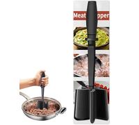Picador de carne, triturador de patatas de silicona, herramienta picadora de carne molida para mezclar y picar, utensilios de cocina antiadherentes (negro)