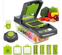 Picador de verduras 15 en 1 con 9 cuchillas, cortador de verduras con | Picadora de verduras, cortador de verduras y cebolla, utensilios de cocina y esenciales, rebanador y cortador de frutas
