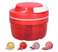 Picador de Verduras, Cortador de Cebolla de 300 ml Con Cordón de Tracción Picadora Manual Multiusos Con Cuchillas de Acero Inoxidable Triturador Doméstico Ideal Para Cebollas/Ajos/Verduras