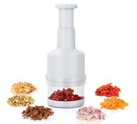 Picador de Verduras Multifunción, Picadora de Ajo Prensa de Mano, Picadora Manual para Ajo, Cebolla, Pimiento, Ensalada y Más