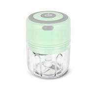 Picador eléctrico de ajo para verduras, cortador automático de ajos, fácil de limpiar, procesador de alimentos, portátil, cortador de tomate, herramienta de cocina, carga USB (verde)