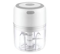 Picador eléctrico de ajo para verduras, cortador automático de ajos, fácil de limpiar, procesador de alimentos, portátil, cortador de tomate, herramienta de cocina, carga USB (blanco)