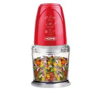 Picador eléctrico de cocina de 500 ml, 260 W, batidora para frutas, carne y verduras, funcionamiento a presión + modo turbo y pulso (color rojo)