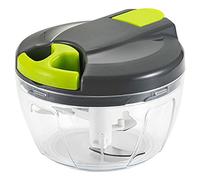 Picador manual multifunción de alimentos y procesadores con mango y cubierta, trituradora de verduras, prensa de ajo, adecuado para cebollas, ajos, frutas, regalo ideal para la cocina (verde)