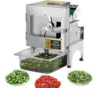 Picadora automática Comercial de cebolletas, picadora de Alimentos, cortadora de cebollas Verdes y pimientos en rodajas, cortadora eléctrica de pimientos, rebanadas, Dados y rodajas B