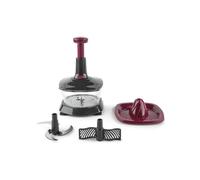Picadora Batidora Exprimidor Manual 3 en 1 Jata HMAQ4505 Negro Burdeos