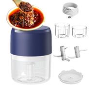 Picadora De Ajo Eléctrica | Pequeños Utensilios de Cocina | Cortador de Verduras Pequeño - Para Cocineros Principiantes y Entusiasta Preparación Comidas Casa Oficina Camping Frutas Verduras Carne