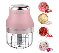 Picadora de ajo, mini procesador de alimentos, recargable por USB, potente trituradora, licuadora a verduras, inalámbrica para jengibre, chile, fruta, carne, etc. (250 ml)