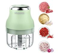 Picadora de ajo, mini procesador de alimentos, recargable por USB, potente trituradora, licuadora a verduras, inalámbrica para jengibre, chile, fruta, carne, etc. (250 ml)