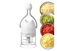 Picadora de ajos Mini Picador de Alimentos con Manivela | Robot de cocina manual, picadora de verduras de acero inoxidable, diseño manual, pica ajo, cebolla, jengibre, cebolla verde