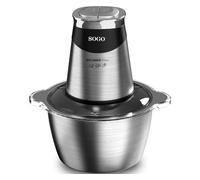 Sogo Picadora Eléctrica con Función de Doble Velocidad - Picadora de Carne, Verduras, Frutas, Frutos Secos - Procesador de Alimentos con 4 Cuchillas Afiladas y Eficientes - Trituradora de Alimentos