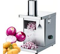 Picadora De Alimentos Comercial De 250w, Cortadora Eléctrica De Verduras con Sensor De Seguridad, Pica 100 Kg En 20 Minutos, para Frutas Y Verduras 15mm
