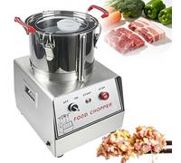 Picadora de alimentos comercial de 5L, picadora de carne eléctrica de servicio pesado, picadora de verduras de acero inoxidable con cuchilla en forma de S para restaurante, cantina y procesamiento