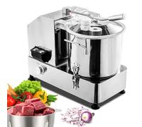 Picadora De Alimentos Eléctrica Multifuncional Para Verduras Y Carne, Procesador De Alimentos Automático Con Velocidad Ajustable, Rallador De Verduras Comercial De Acero Inoxidable,6L