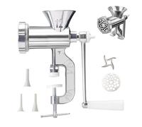 Picadora De Carne - 20cm Picadora De Cocina Con Asa Ergonómica | 950g Acero Inoxidable Procesador Manual | Hogar Y Comercio | Molino Duradero Para Carne Res Cerdo Pollo