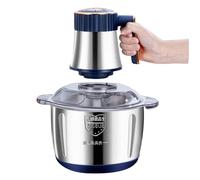 Picadora de carne - aparato eléctrico de acero inoxidable de tamaño pequeño, máquina de procesamiento de alimentos 5L potente - para cocina familiar, verduras, frutas, , pollo, ajo,