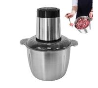 Picadora de carne | Batidora de carne picadora de alimentos - Robot de cocina multifuncional compacto de acero inoxidable de 2 L para cocina doméstica preparación de comidas picadora de cebollas
