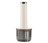 Picadora de carne eléctrica compacta, recargable por USB para mini picadora de alimentos para verduras de ajo, dispositivo de cocina portátil para preparación de comidas, material ABS (blanco)
