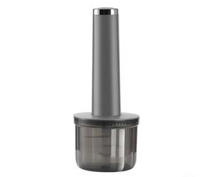 Picadora de carne eléctrica compacta, recargable por USB para mini picadora de alimentos para verduras de ajo, utensilio de cocina portátil para preparación de comidas, material ABS (gris)