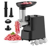 Picadora de carne eléctrica profesional 700W-con placas de acero inoxidable y accesorios para embutidos | ABS y acero inoxidable | Motor de alto rendimiento | Para carne de res, aves de corral